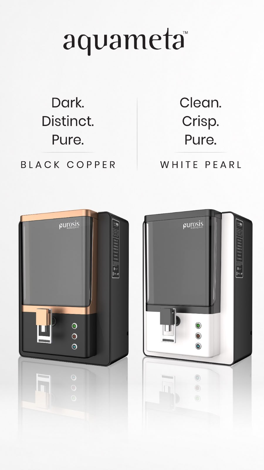 Purosis water purifier in Black Copper